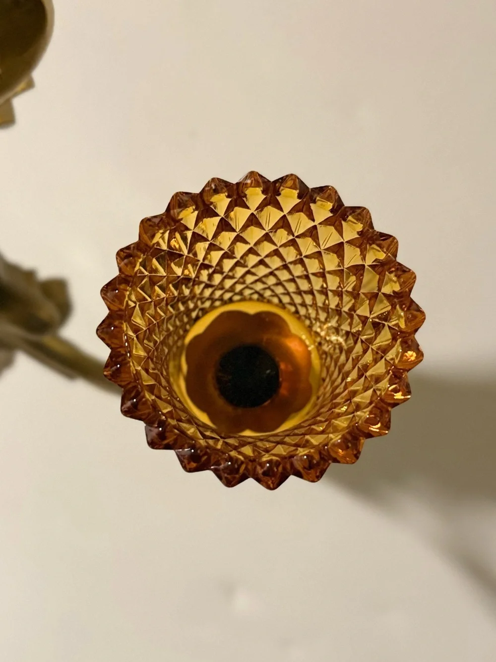 Rare vintage SYOROCO  Rococo floral, wall,+ scones four Amber glass votive cups
